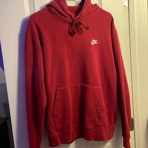 Nike sportswear club fleece hoodie - deep red, medium